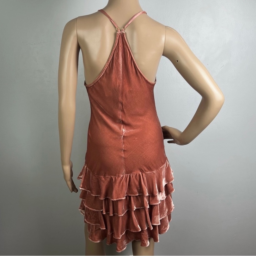 NEW MARISSA WEBB TIERED VELVET MINI DRESS - Picture 6 of 8